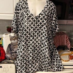 L womens Roamans casual short sleeve stretch plus size top 4X